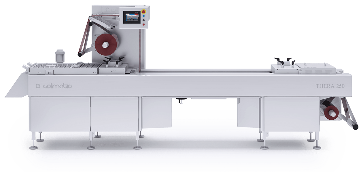 Termoformatrice, linea di confezionamento medicale e alimentare made in Italy, dimensioni ridotte.